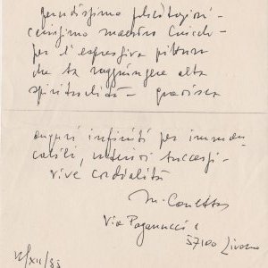 lettera dr Mario Canessa 12 dicembre 1985